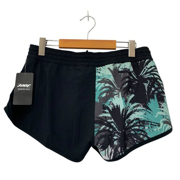 Zoot Sports 2" Shorts Womens Medium Black Athletic Triathlon Lagoon Camo Palm - Picture 2 of 6